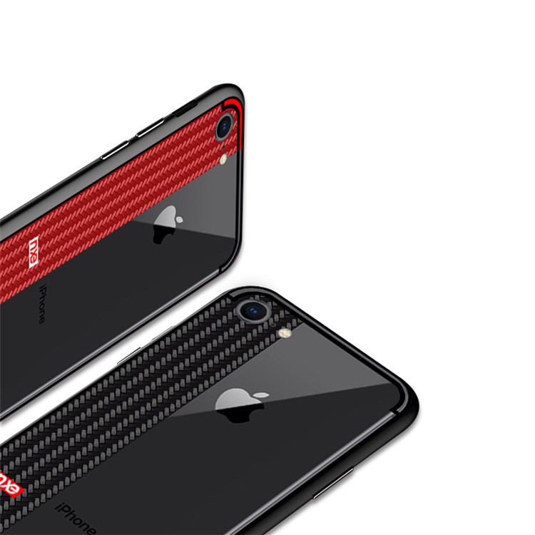 NXE Jane Eyre Series Woven Texture PC + TPU Hybrid Mobile Case for iPhone 8 / 7 - Black-5