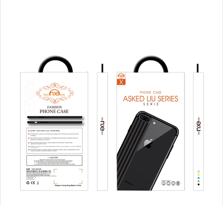 NXE Jane Eyre Series Woven Pattern PC + TPU Hybrid Case for iPhone 8 Plus / 7 Plus - Black-6