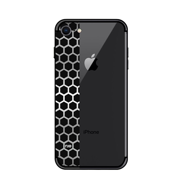 NXE Bee Butterfly Series Honeycomb Pattern TPU + PC Hybrid Back Case for iPhone 8 / 7 - Black-2
