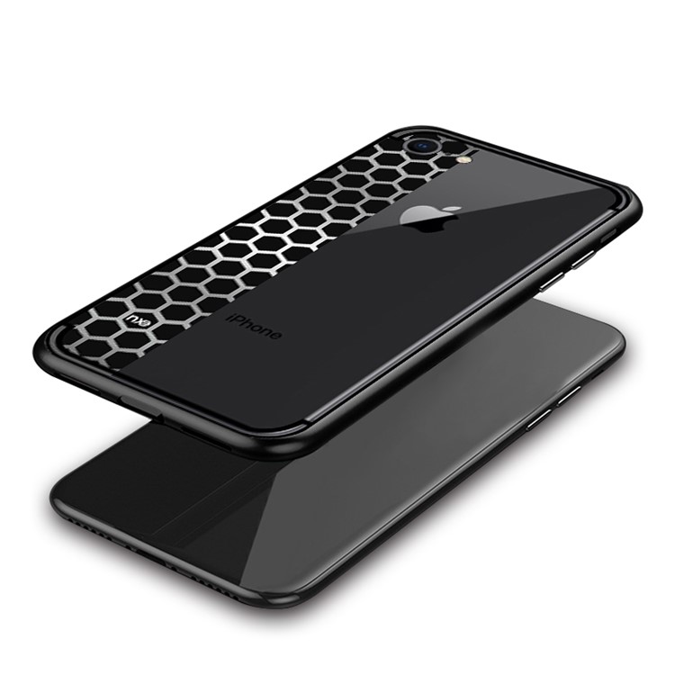 NXE Bee Butterfly Series Honeycomb Pattern TPU + PC Hybrid Back Case for iPhone 8 / 7 - Black-4