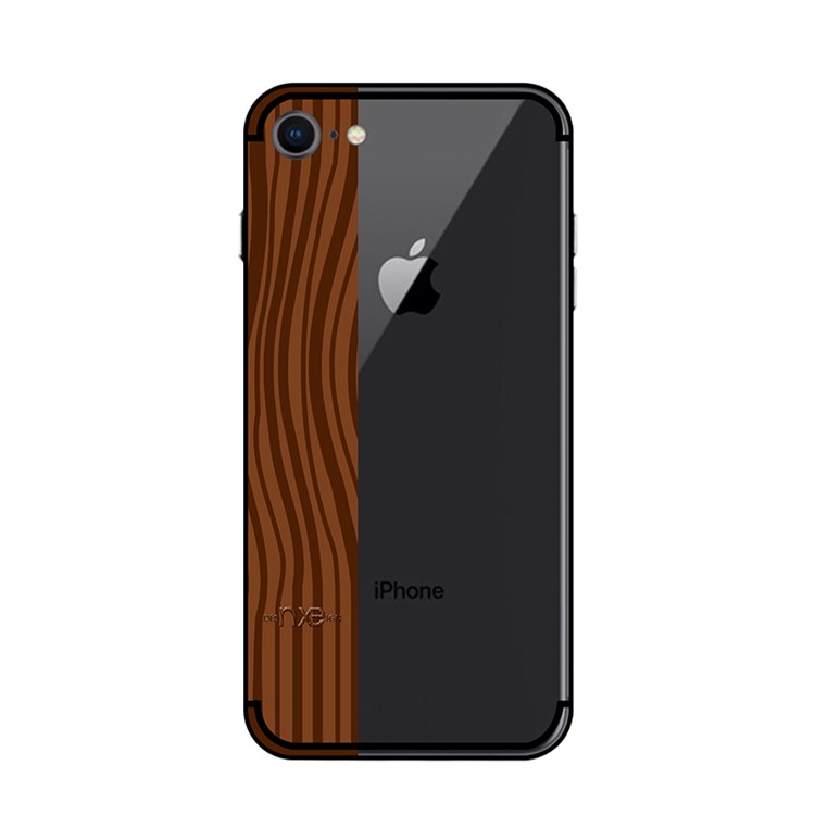 NXE Yaqing Series Wood Texture PC + TPU Hybrid Case for iPhone 8 / 7 4.8 inch - Rosewood Pattern-2