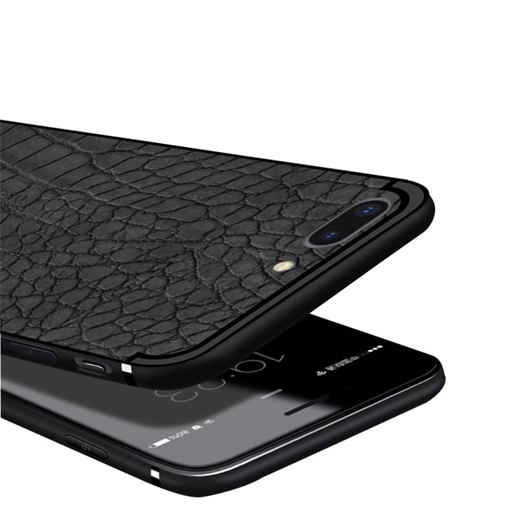 NXE Crocodile Texture TPU Mobile Phone Casing for iPhone 8 Plus / 7 Plus 5.5 inch - Black-5