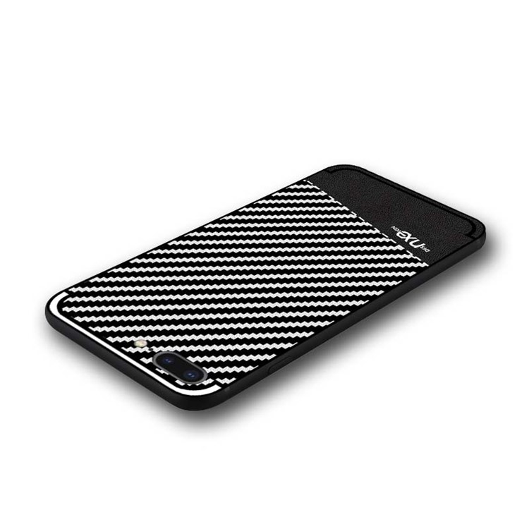 NXE for iPhone 8 Plus / 7 Plus 5.5 inch Carbon Fiber Grain TPU Mobile Protective Case - Black-3