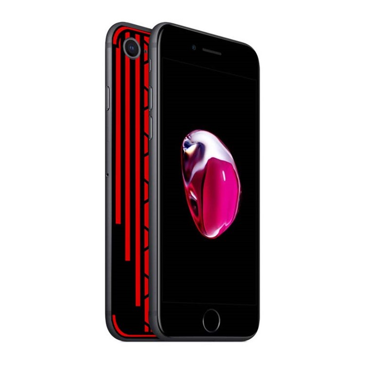 NXE Bee Butterfly 2 Series Honeycomb Pattern Painting TPU Mobile Cover for iPhone 8 / 7 - Red-3