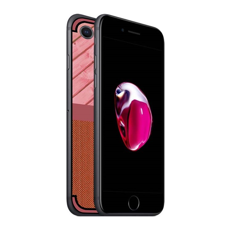 NXE Wood and Jeans Texture TPU Mobile Phone Case for iPhone 8 / 7 - Red-3