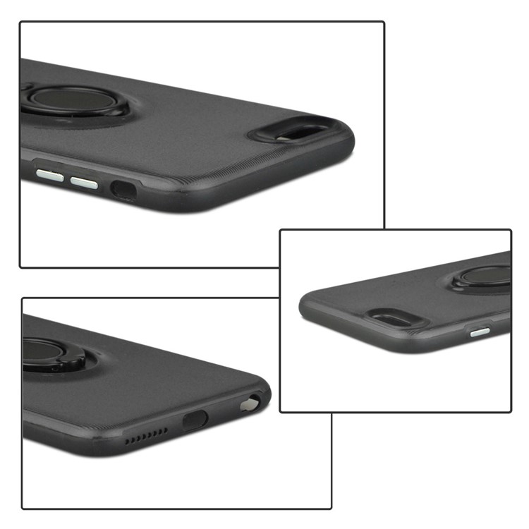 ANGIBABE Vertical Stripe TPU PC Hybrid Kickstand Case for iPhone 6s Plus / 6 Plus - Black-5