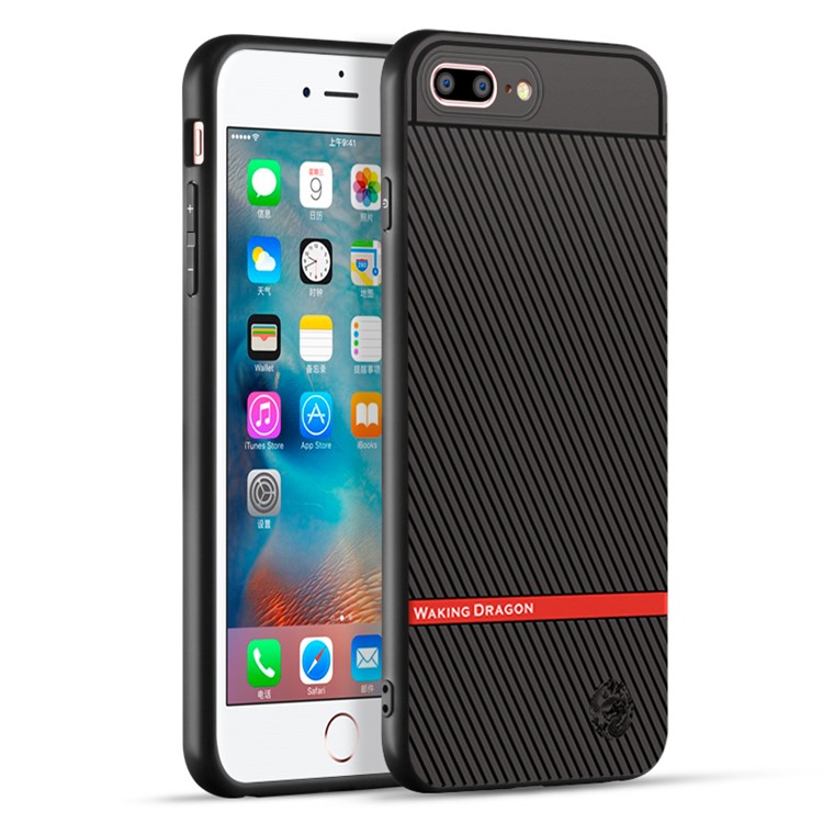 

WAKING DRAGON Gentleman Series Twill Texture TPU Case for iPhone 8 Plus / 7 Plus 5.5 inch - Black