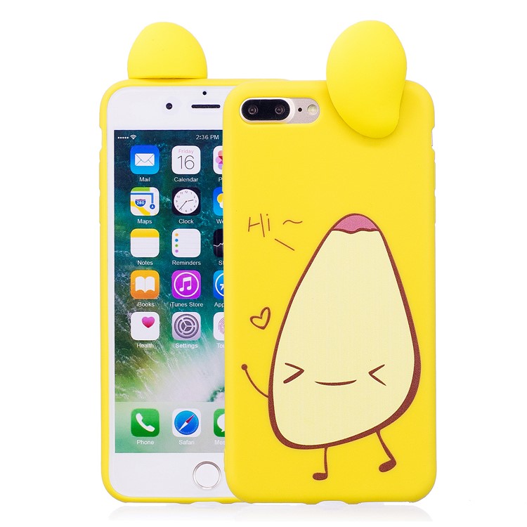 

Cute 3D Figure Patterned TPU Mobile Casing for iPhone 8 Plus / 7 Plus 5.5 inch - Mango