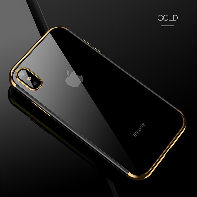 

CAFELE Полукадровая Гальваническая Мягкая Оболочка TPU Для Iphone X - Золото
