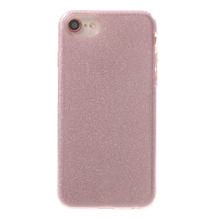 

FSHANG Glossy Glittery Flash Powder TPU + PC Phone Case for iPhone 8/7/6 4.7 inch - Pink