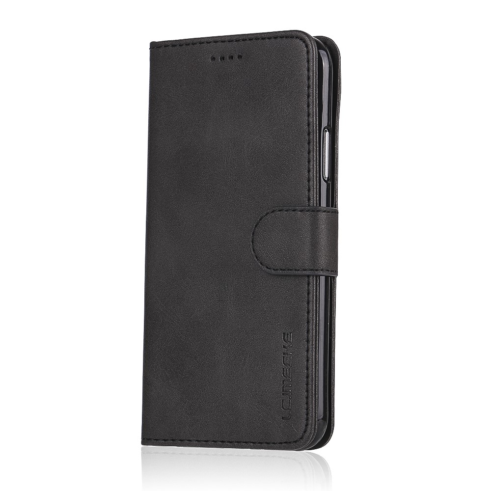 LC.IMEEKE Wallet Stand Leather Protective Case for iPhone X/10 - Black-2