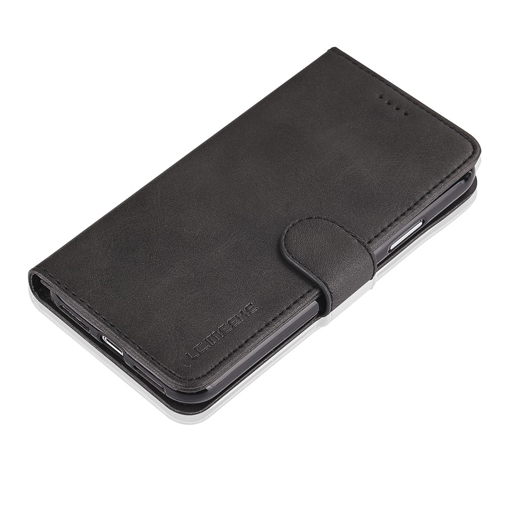 LC.IMEEKE Wallet Stand Leather Protective Case for iPhone X/10 - Black-5