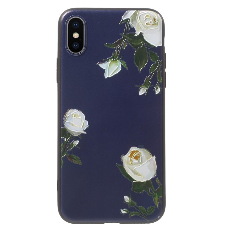 

Тиснение Шаблон Печати Сотовый Телефон Для Iphone X - Белый Цветок, iPhone Xs