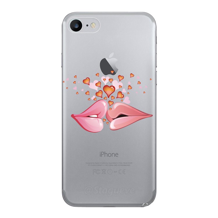 

Softlyfit Lip Series Patterned Soft TPU Case for iPhone 6s / 6 4.7-inch - Love Kissing Lips
