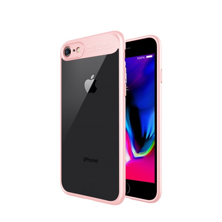 

NXE Grace Series Clear Acrylic Back + TPU Hybrid Mobile Phone Cover for iPhone 8 / 7 4.7 inch - Pink