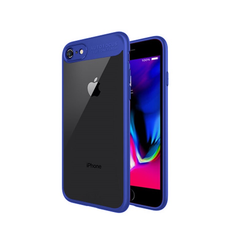 

NXE Grace Series Clear Acrylic Back + TPU Hybrid Phone Accessory Shell for iPhone 8 / 7 4.7 inch - Blue