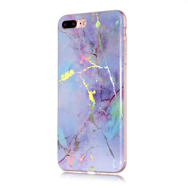 Marmormuster Kolorierte Galvanisierte TPU-Handyfall Für Iphone 8 Plus / 7 Plus - Lila-4