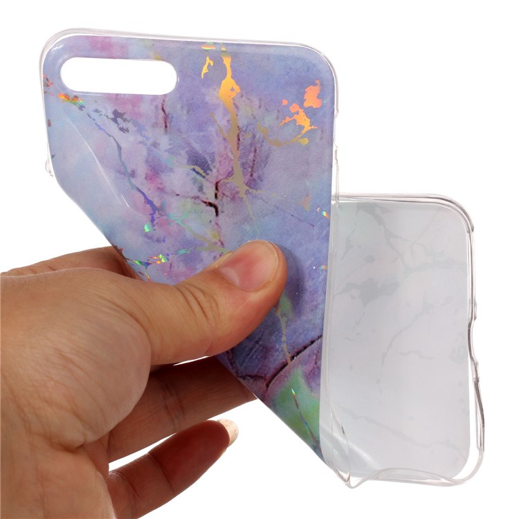 Marmormuster Kolorierte Galvanisierte TPU-Handyfall Für Iphone 8 Plus / 7 Plus - Lila-7