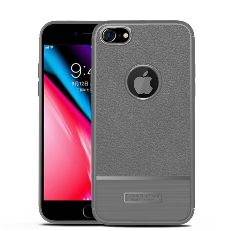 

Litchi Texture Чехол Для Мобильного Телефона TPU Для Iphone 8 / 7 4,7 Дюйма - Серый, iPhone 8 4.7 inch