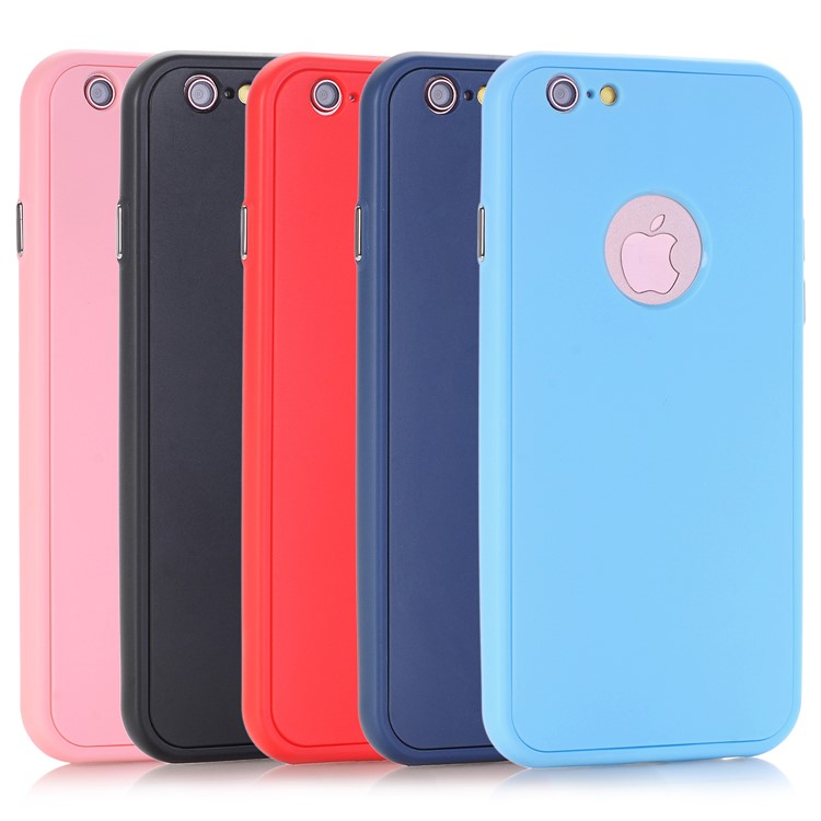 Flexible TPU 360 Degree Full Protection Phone Cover for iPhone 6s / 6 - Black-5