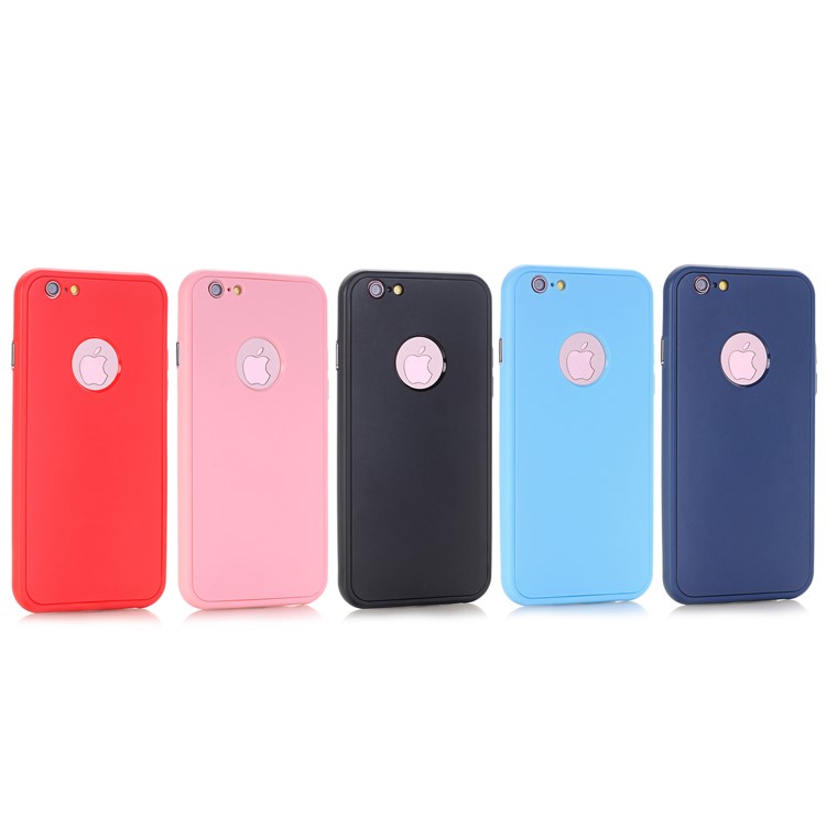 Flexible TPU 360 Degree Full Protection Phone Cover for iPhone 6s / 6 - Black-6