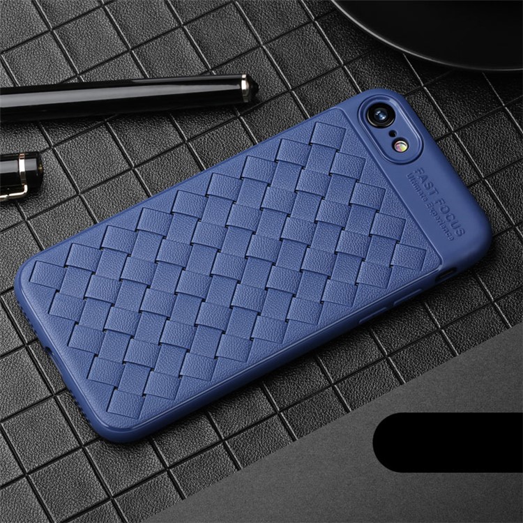 

USAMS Woven Texture Heat Dissipation TPU Phone Cover for iPhone 8/7 4.7 inch - Blue, iPhone 8