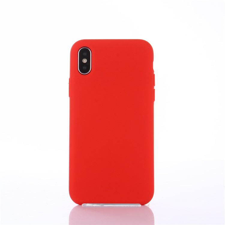 

Silky Feel Liquid Silicone Protective Casing for iPhone X5.8 inch - Red