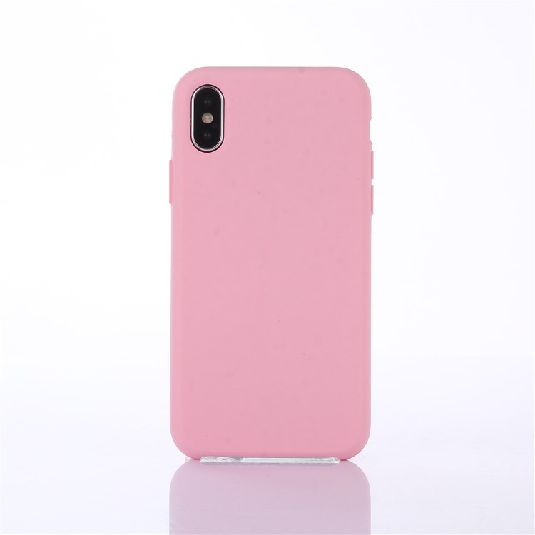 

Silky Feel Liquid Silicone Protective Mobile Phone Cover for iPhone X5.8 inch - Pink