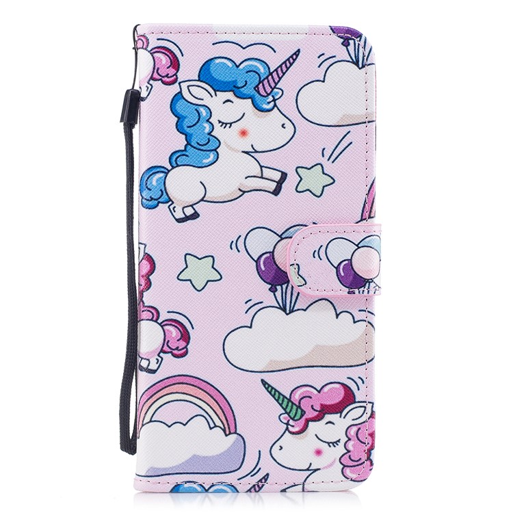 

Pattern Painting Cross Texture Leather Wallet Stand Casing for iPhone 8 Plus / 7 Plus 5.5 inch - Unicorns