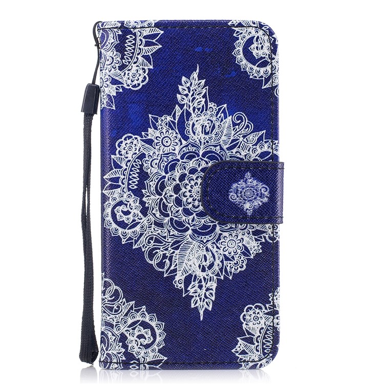 

Pattern Printing PU Leather Protective Mobile Phone Cover with Card Holder for iPhone 8 / 7 - Flower Pattern, iPhone 8