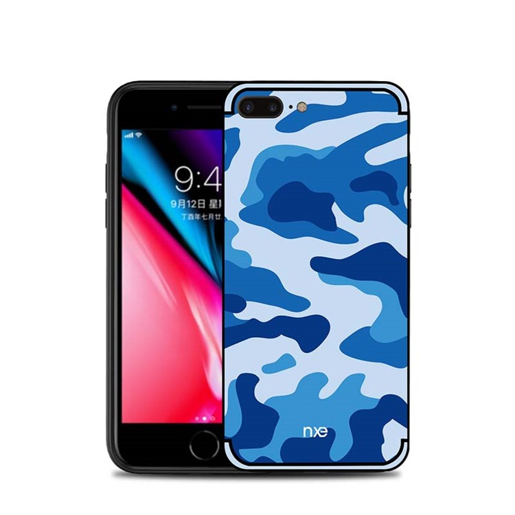 

Камуфляжная Оболочка NXE PC + Защитная Оболочка TPU Для Iphone 8 Plus / 7 Плюс С Подставкой - Синий, iPhone 8 Plus 5.5 inch