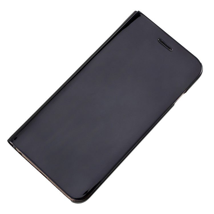 Plated Mirror Surface View Leather Stand Case for iPhone 6s Plus / 6 Plus - Black-3
