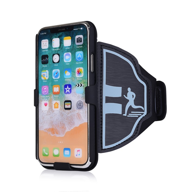 Para El Caso Del Brazalete Deportivo Del Patrón De La Raya Del Iphone X / 10 PC Shell De La Cubierta Del Híbrido De La PC + TPU-9