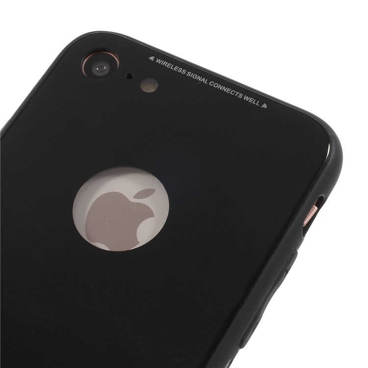 TPU Edges + Acrylic Mirror-like Back Hybrid Case for iPhone 8 4.7 inch - Black-3