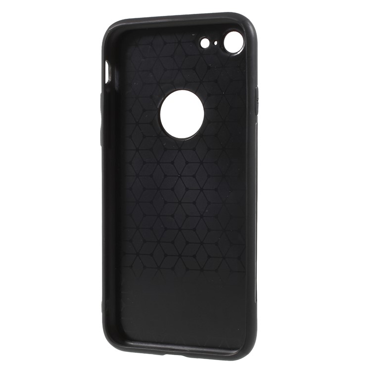 TPU Edges + Acrylic Mirror-like Back Hybrid Case for iPhone 8 4.7 inch - Black-5