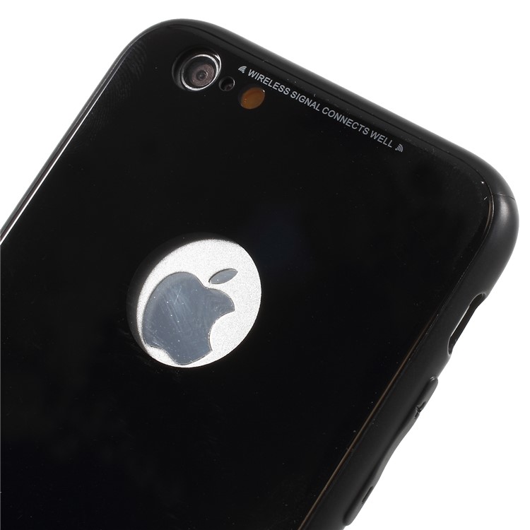 Acrylic Back + TPU Edges Hybrid Mobile Case for iPhone 6s/6 - Black-3