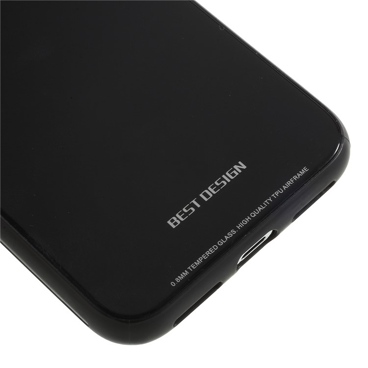 TPU Edges + Acrylic Mirror-like Back Hybrid Case for iPhone X - Black-4