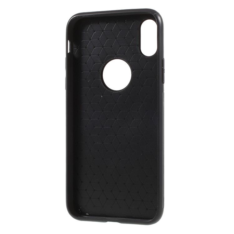 TPU Edges + Acrylic Mirror-like Back Hybrid Case for iPhone X - Black-5