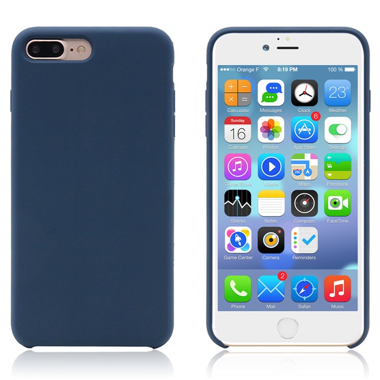

Жидкий Силиконовый Мобильный Чехол Для Iphone 8 Plus / 7 Плюс - Темно-синий, iPhone 8 Plus