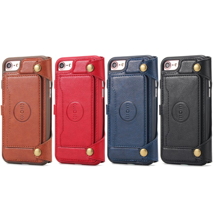 2-in-1 Zipper Pocket Leather Wallet Case + Detachable TPU Cover for iPhone 8/7 4.7 - Black-15