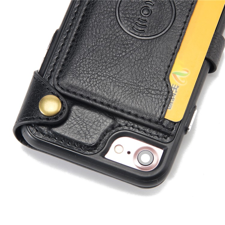 2-in-1 Zipper Pocket Leather Wallet Case + Detachable TPU Cover for iPhone 8/7 4.7 - Black-7
