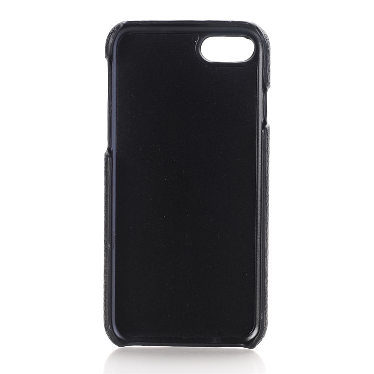 3D Star Pattern Metal Rivet Leather Coated Hard PC Case for iPhone 8/7 - Black-2