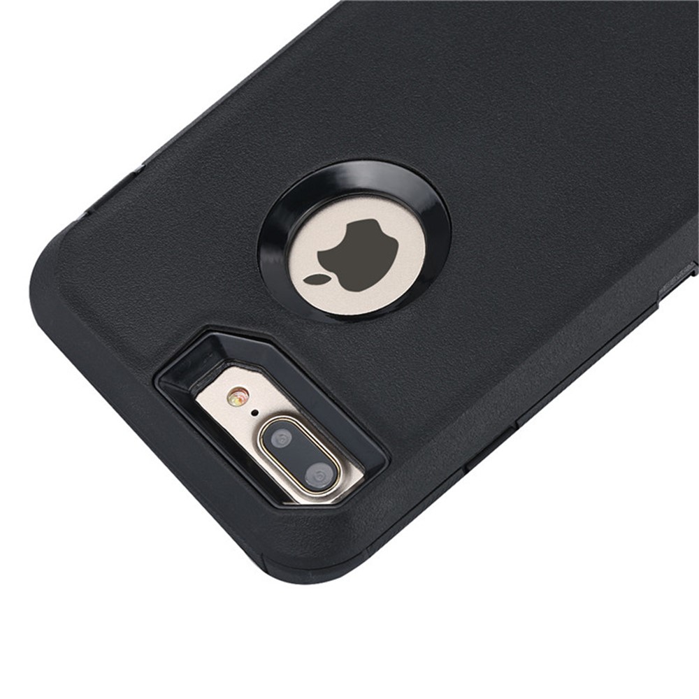 Shockproof Drop-proof Dust-proof Plastic + TPU Hybrid Case for iPhone 8 Plus/7 Plus - Black-4
