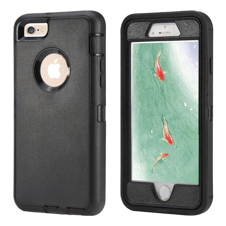 Shockproof Drop-proof Dust-proof Plastic + TPU Combo Cover for iPhone 6s/6 - Black-1