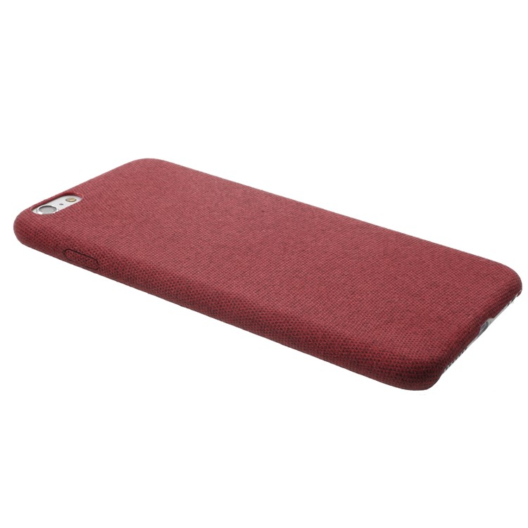 Linen Cloth Texture PU Leather Coated PC Cell Phone Cover for iPhone 6s Plus / 6 Plus - Red-3