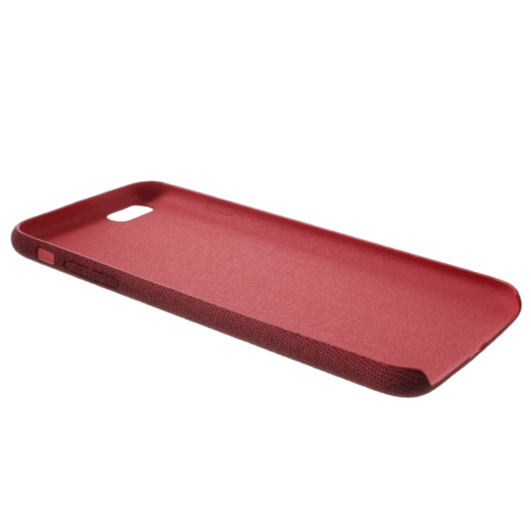 Linen Cloth Texture PU Leather Coated PC Cell Phone Cover for iPhone 6s Plus / 6 Plus - Red-4