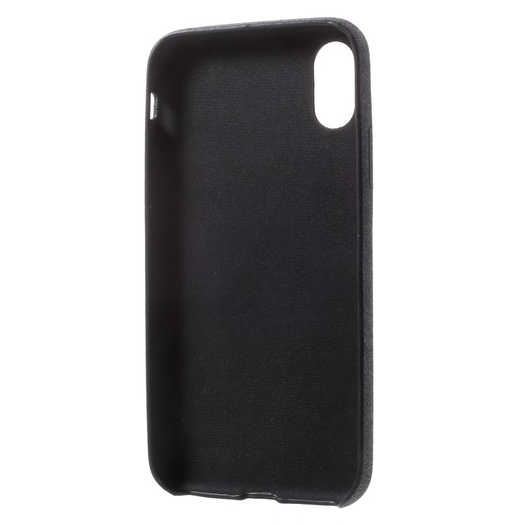 Vintage Style Leather Coated PC Mobile Cover for iPhone X/10 - Grey-4