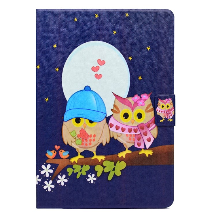 Patterned Leather Card Holder Stand Case for iPad Pro 10.5-inch (2017) - Owl Lovers on Branch-2