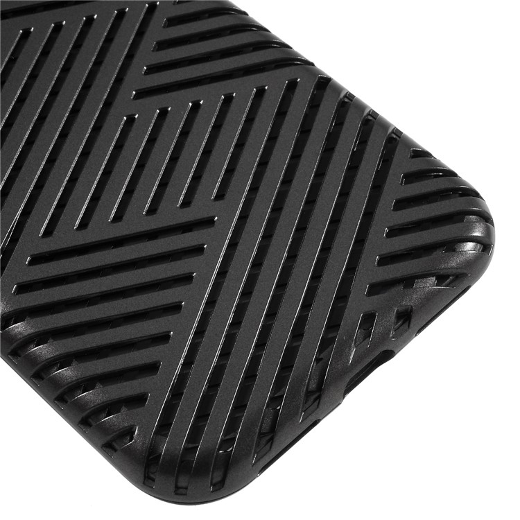 Hollow Heat Dissipation Combo PC + TPU Protective Phone Shell for iPhone X - Black-4