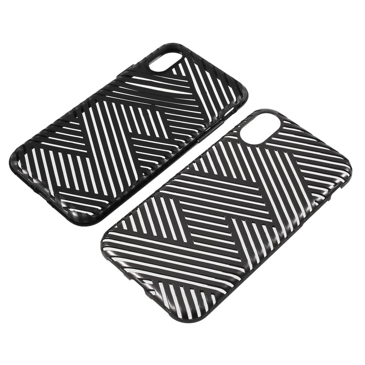 Hollow Heat Dissipation Combo PC + TPU Protective Phone Shell for iPhone X - Black-6